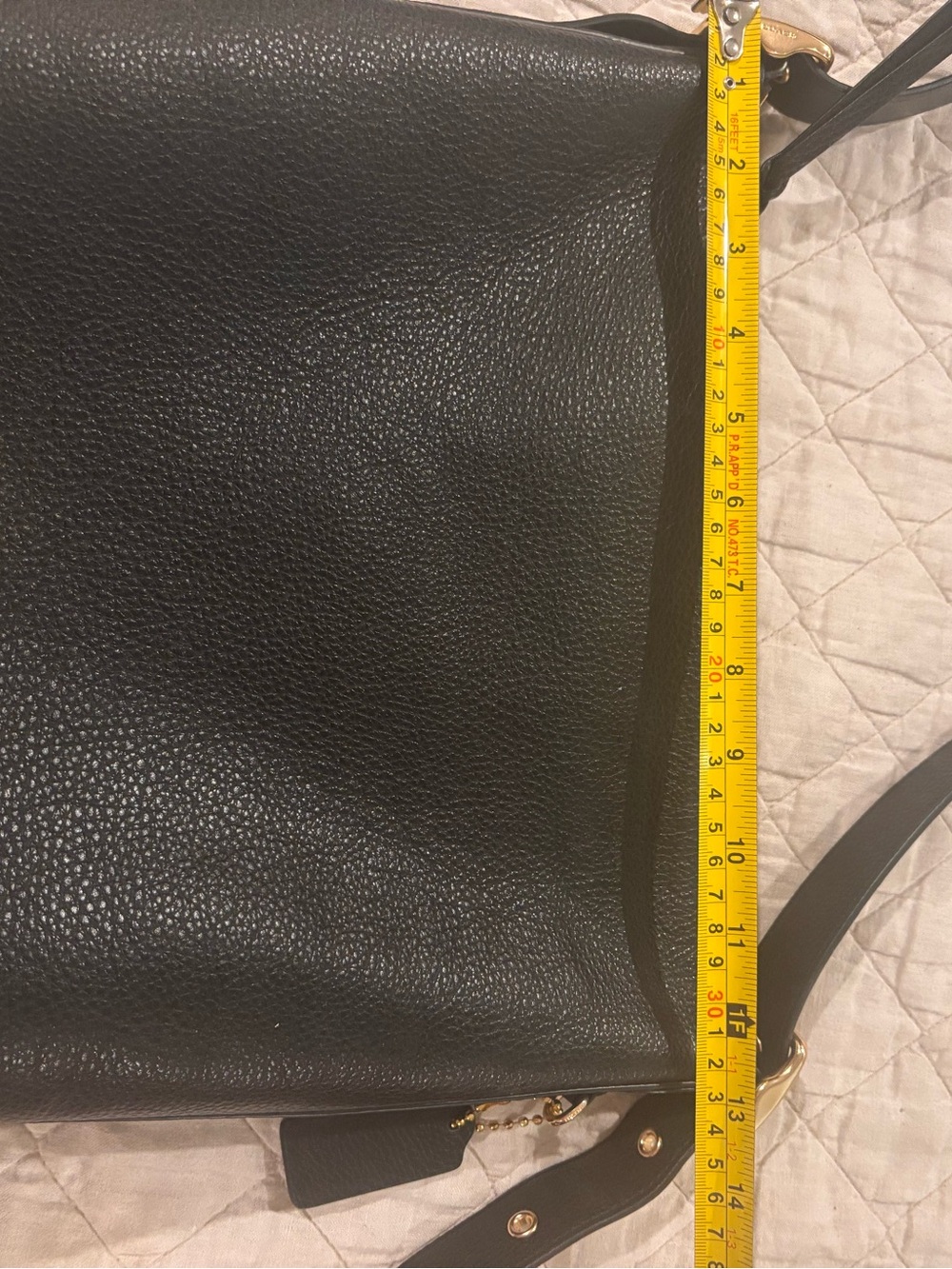 Coach Black Leather Shoulder Bag with Gold Hardware - Picture 5 of 6